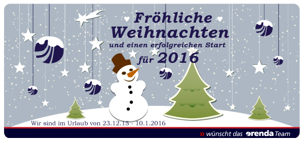 Wir w&uuml;nschen euch ein fr&ouml;hliches Weihnachtsfest und einen erfolgreichen Start in 2016