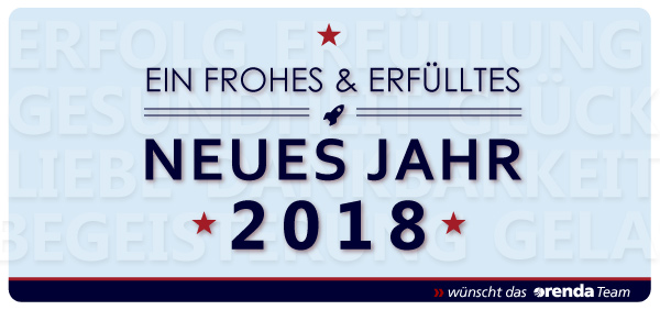 Wir wünschen Ihnen ein Frohes und Erfülltes Neues Jahr. Das orenda Team.